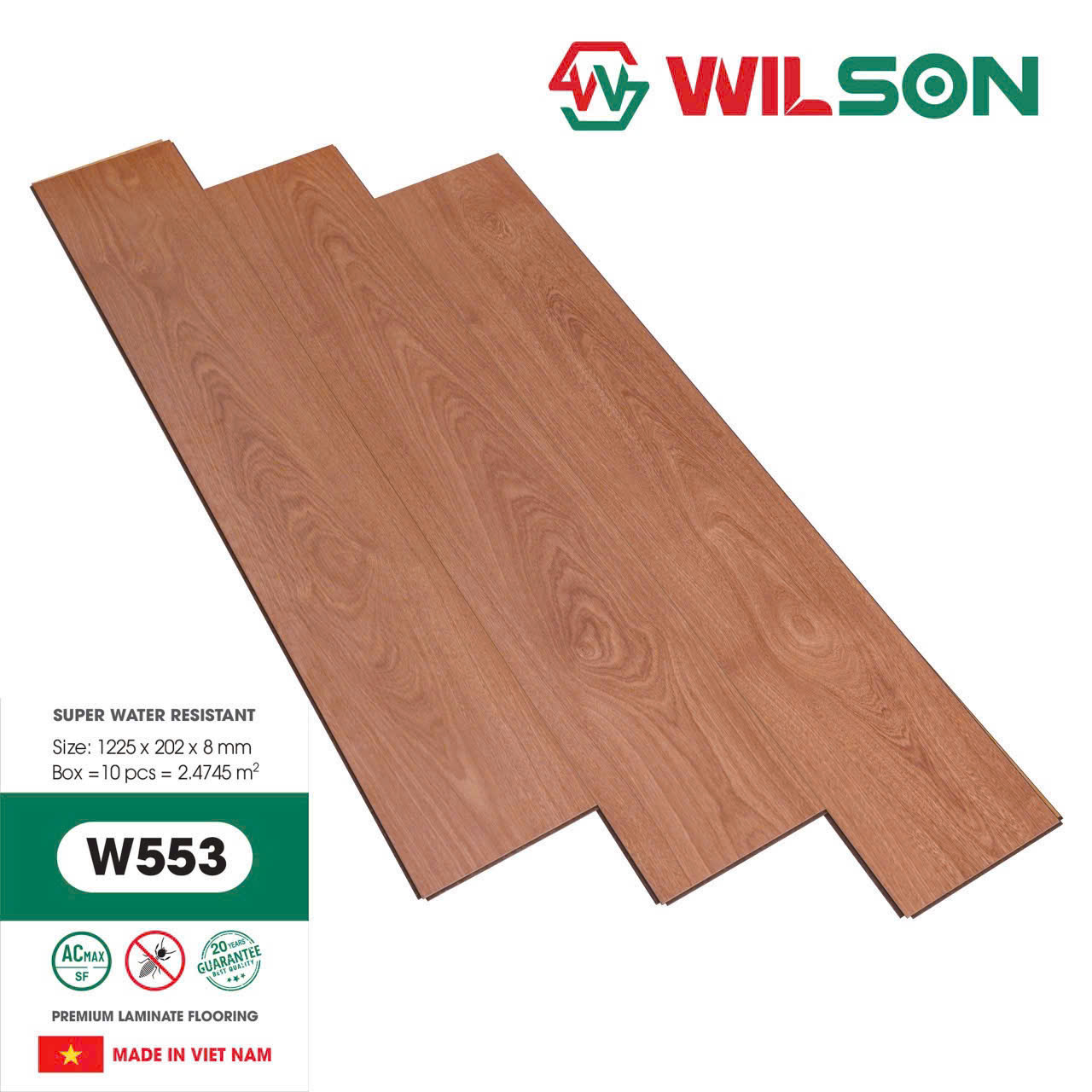 Sàn gỗ Wilson W553 (8mm Bản To)